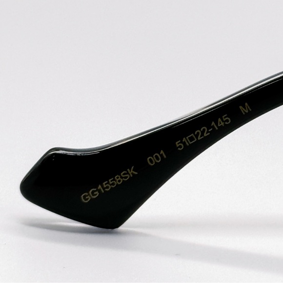 NEW GUCCI GG1558SK 001 SQUARE BLACK GREY WOMEN SUNGLASSES GUCCI - Picture 9 of 12